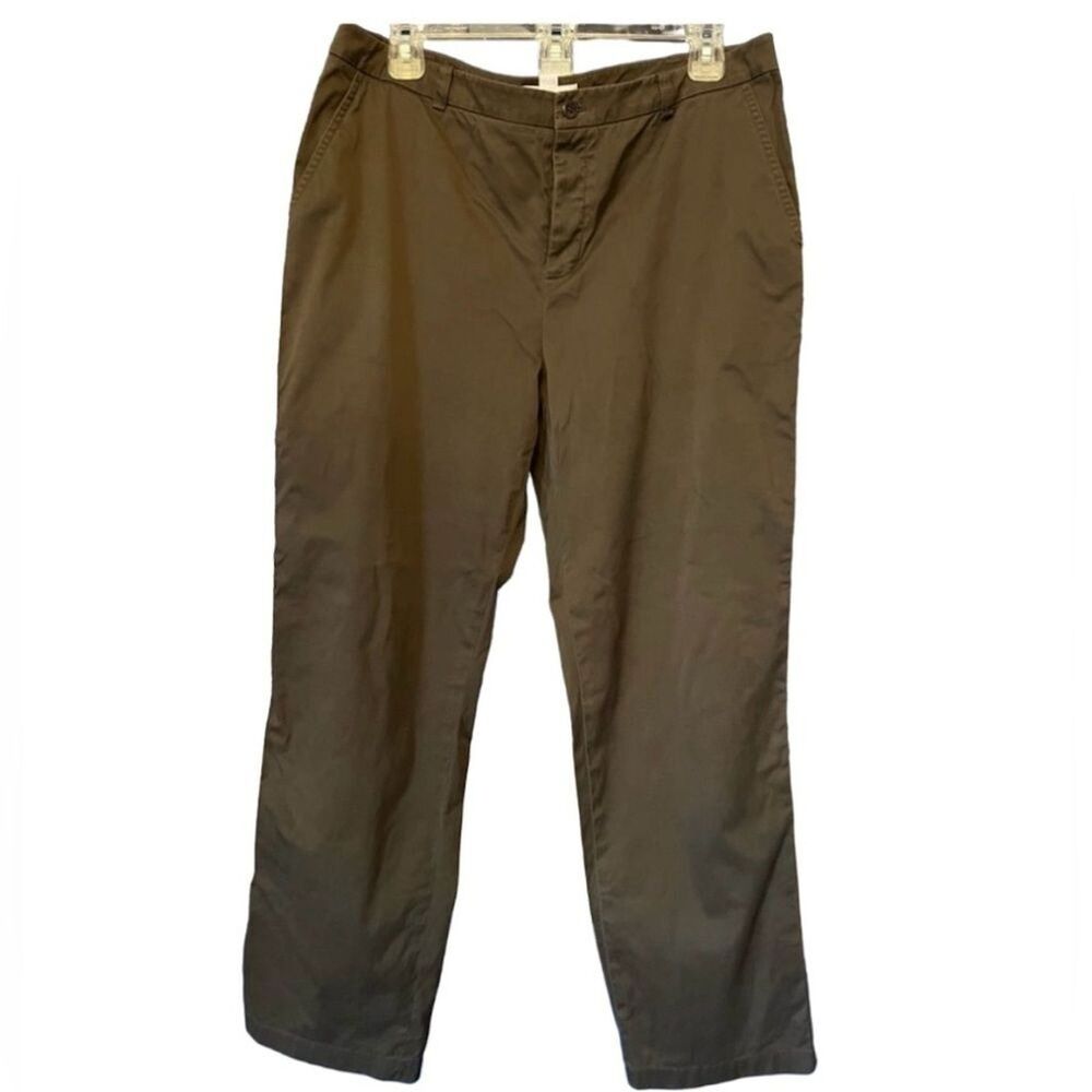 Calvin Klein Cotton Button Fly Pants Dark Brown Size 14